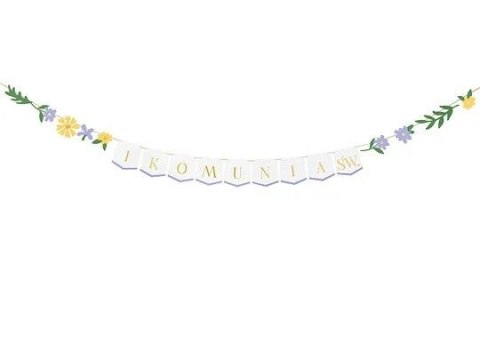 Baner I Komunia Św., mix, 300x13 cm Partydeco (GRL99)