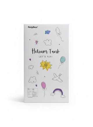 Butla z helem różowy, 50 balonów Partydeco (BZH1-50-081)