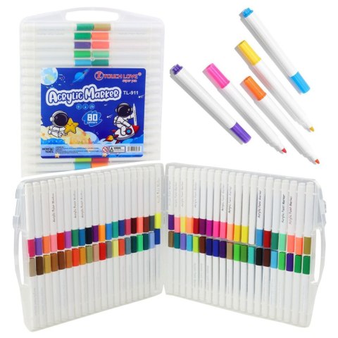 Flamaster zestaw akrylowy 80 kol. Lean (21532)