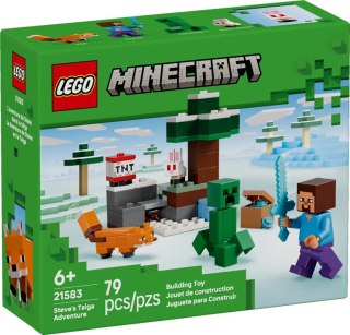 Klocki konstrukcyjne Minecraft Przygoda Steve'a w tajdze Lego (21583)