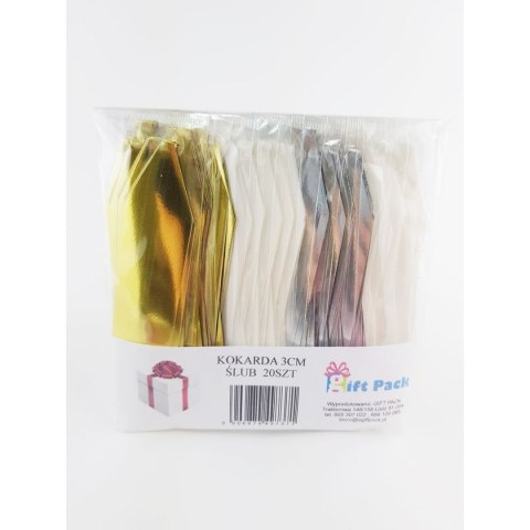 Kokarda 3CM METAL.ślub 3mm Gift Pack (hurt 38)