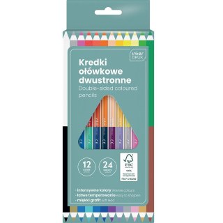 Kredki ołówkowe dwustronne 12/24 kol 5902277329813 24 kol. Noster