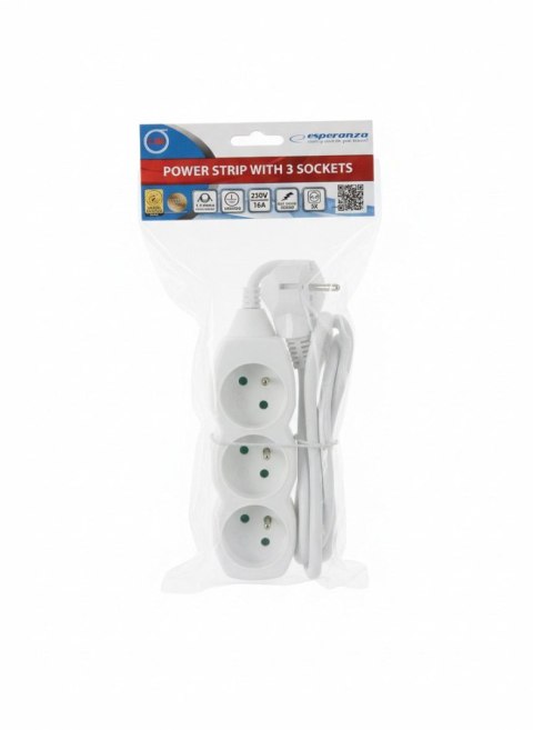 Listwa zasilająca 1,5m 3 gniazd Titanum (elk203w)