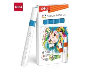 Marker specjalistyczny akrylowy wkład szafirowy okrągła końcówka Deli (EC193A-ROYAL BLUE)