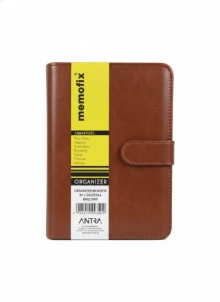 Organizer MEMOFIX z saszetką B6 brązowy Antra