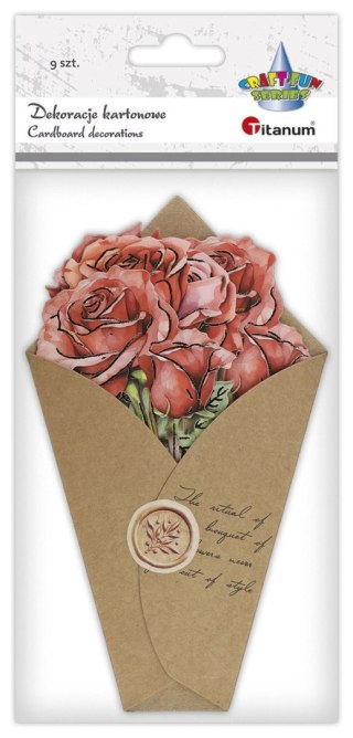 Ozdoba papierowa Craft-Fun Series Flower Letter róże Titanum (24XQ0501-12)