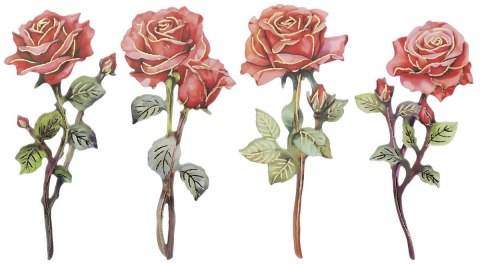 Ozdoba papierowa Craft-Fun Series Flower Letter róże Titanum (24XQ0501-12)