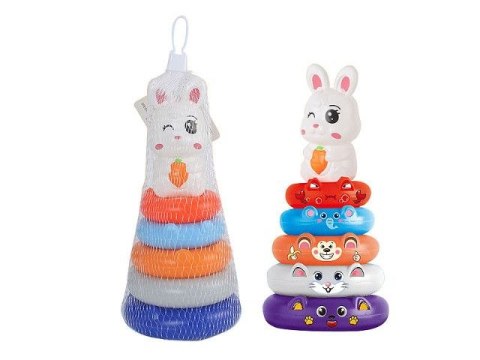 Układanka PIRAMIDKA 6EL. KRÓLIK Bigtoys (BKLO1375)