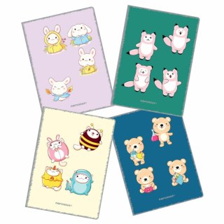 Zeszyt PP Kawaii A4 32k. 80g krata Narcissus