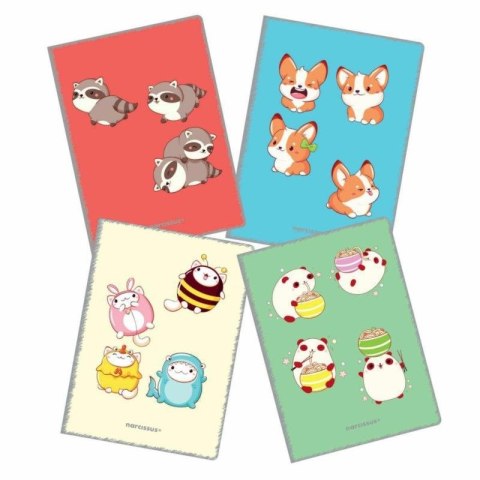 Zeszyt PP Kawaii A4 32k. 80g linia kolor Narcissus