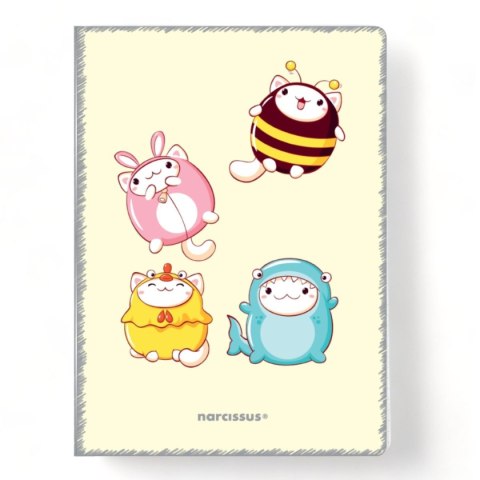 Zeszyt PP Kawaii A4 60k. 80g krata Narcissus
