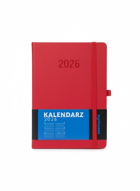 Kalendarz książkowy (terminarz) 2026 MEMOFIX TDW Antra (MOCHA czerwony)