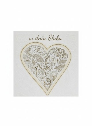 Kartka składana A5 Ślub serce pattern kw Henry (5905701489527)