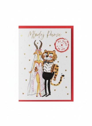 Kartka składana B6 Ślub GAZELA I TYGRYS B6 Henry (5905701488339)