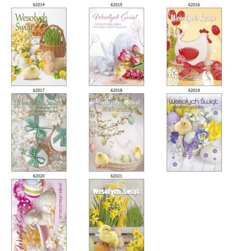 Kartka składana Wielkanoc, wzory świeckie B6 Pol-mak (B6B_WLSW)