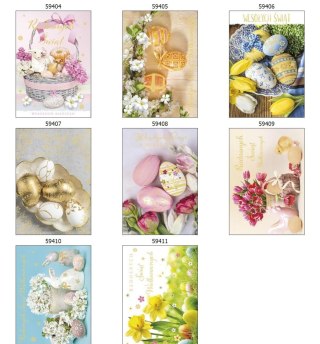 Kartka składana Wielkanoc wzory świeckie B6 Pol-mak (B6Z_WLSW)