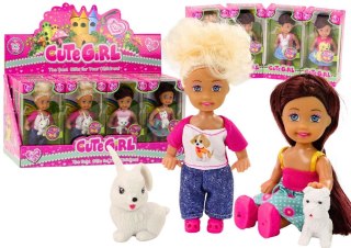 Lalka Mini Laleczka Długie Włosy Ubranko Kolorowe Zwierzątko [mm:] 120 Lean (18193)