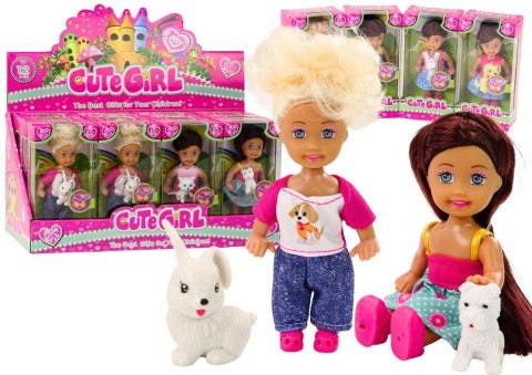 Lalka Mini Laleczka Długie Włosy Ubranko Kolorowe Zwierzątko [mm:] 120 Lean (18193)