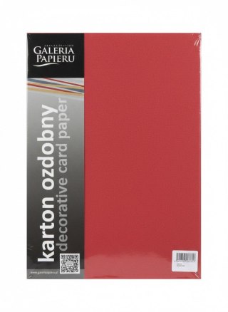 Papier ozdobny (wizytówkowy) pearl A4 Czerwony 210g Galeria Papieru (205455)