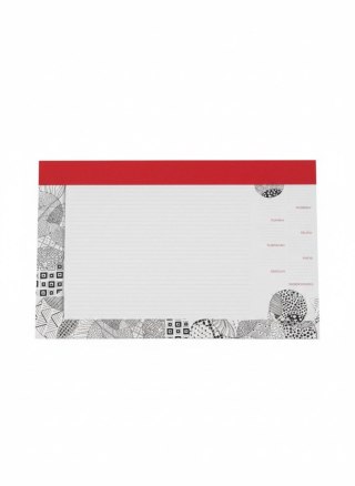 Podkład na biurko NOTES B3 BLACK czarny papier [mm:] 353x300 Tetis (5903242102813)