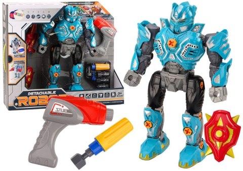 Robot Do Skręcania Broń Wiertarka Śrubokręt Światła Dźwięk Turkusowy Lean (18636)