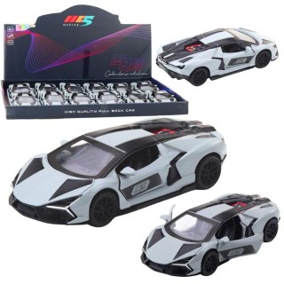 Samochód Sportowy Metalowy Napęd Otwierane Drzwi Szary 1:32 Lean (28063)