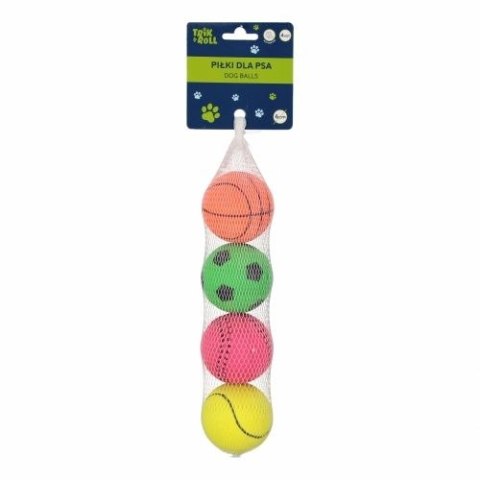 Gadżet Piłka dla psa 6cm 4szt. cm Trik Roll (560672)
