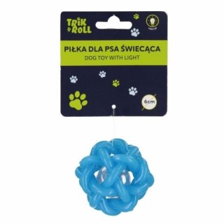 Gadżet Piłka dla psa świecąca 6cm niebieska cm Trik Roll (560862)