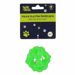 Gadżet Piłka dla psa świecąca 6cm zielona cm Trik Roll (560667)