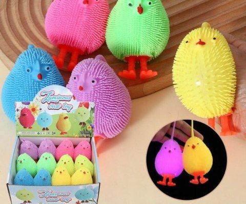 Gniotek Gniotek kurczak na gumie świecąca Bemag