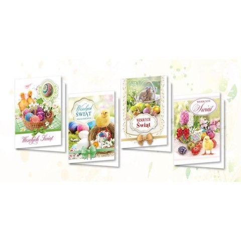 Kartka składana Wielkanoc wzory świeckie Top Graphic (BwGH)