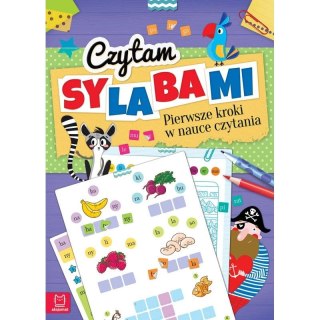 Książka dla dzieci Czytam sylabami. Pierwsze kroki w nauce czytania - z naklejkami. Wydanie IV cm Aksjomat