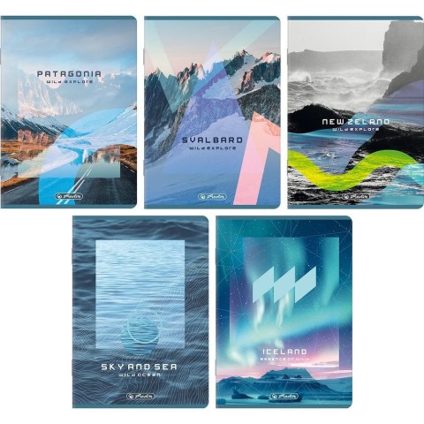 Zeszyt SOLARPUNK A5 60k. 70g linia cm Herlitz (400207525)