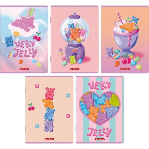 Zeszyt standard JELLY A5 32k. 70g podwójna linia kolor cm Herlitz (400206380)