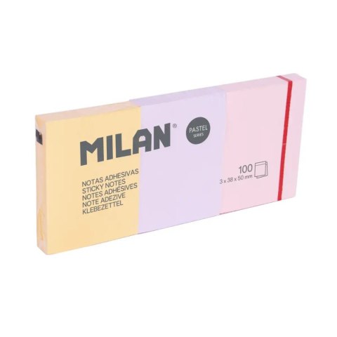 Notes samoprzylepny (karteczki) pastelowy mix 50k [mm:] 38x50 Milan (85301P)