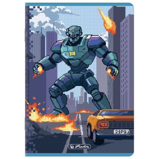 Zeszyt PREMIUM PIXEL FUN A5 32k. 70g linia podwójna kolorowa Herlitz (400207520)