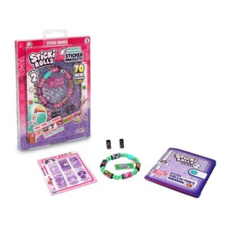 Bransoletka Sticki Rolls Series 2, opaska z naklejkami do noszenia i dzielenia się, 70 mini naklejek, różne kolory i style Orbic
