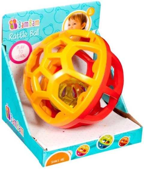 Grzechotka kula pom/czerw Bam Bam (383561)