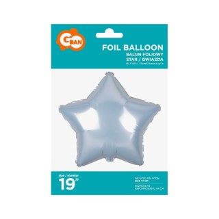 Balon foliowy Gwiazda biała 19\\ 19cal Godan (HS-G19BL)