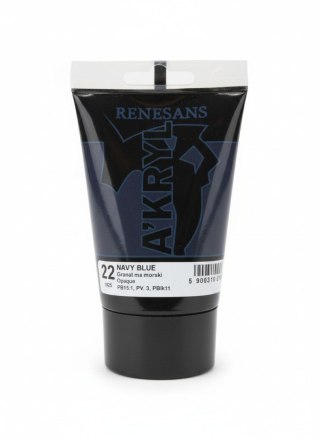Farba akrylowa kolor: błękit morski 100ml Renesans (22)