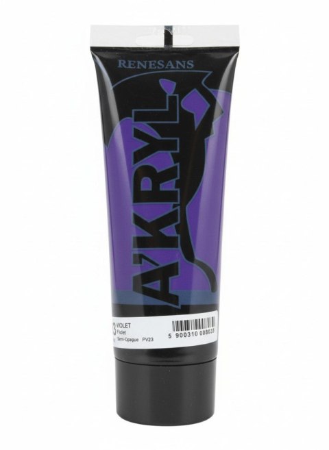 Farba akrylowa kolor: fioletowy 200ml Renesans (23)