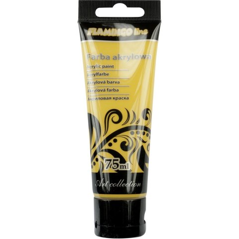 Farba akrylowa kolor: ochrowy 75ml Flamingo Line (080)