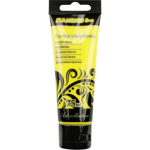 Farba akrylowa kolor: żółty 75ml Flamingo Line (004)