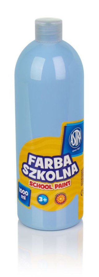 Farby plakatowe szkolne kolor: błękitny 1000ml 1 kolor. Astra