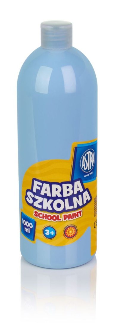 Farby plakatowe szkolne kolor: błękitny 1000ml 1 kolor. Astra