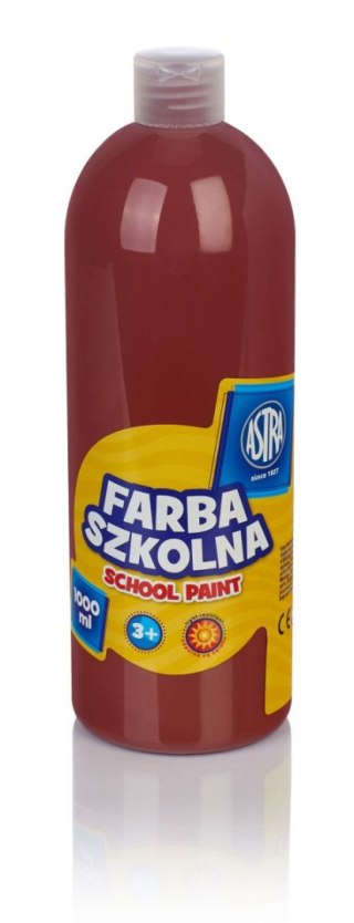 Farby plakatowe szkolne kolor: brązowy 1000ml 1 kolor. Astra