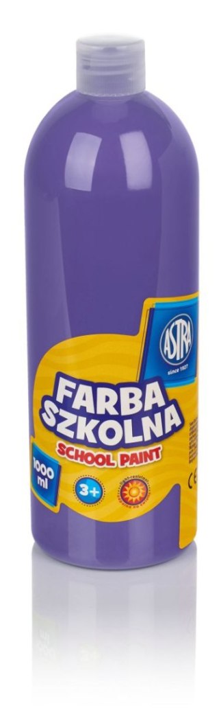 Farby plakatowe szkolne kolor: fioletowy 1000ml 1 kolor. Astra