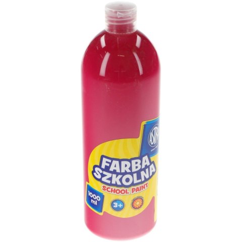 Farby plakatowe szkolne kolor: różowy 1000ml 1 kolor. Astra