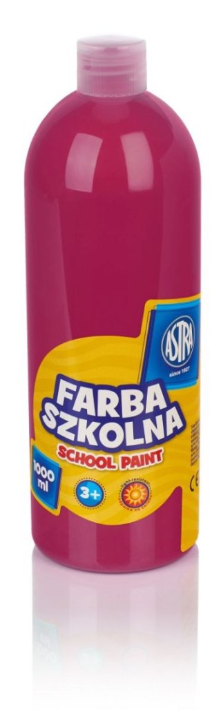 Farby plakatowe szkolne kolor: różowy 1000ml 1 kolor. Astra