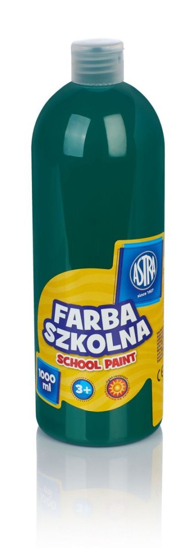 Farby plakatowe szkolne kolor: zielony ciemny 1000ml 1 kolor. Astra